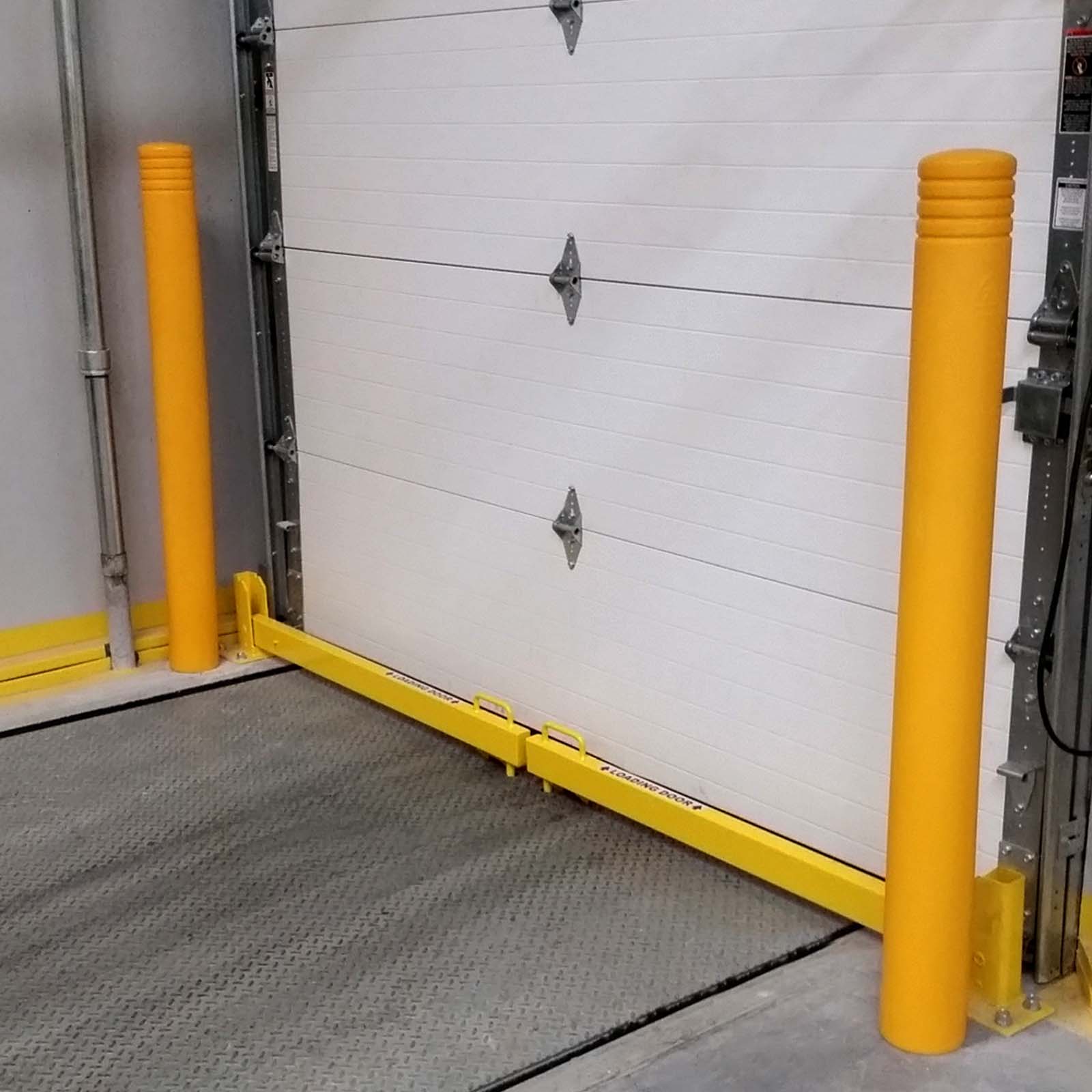 McCue Loading Door Protector infront of Warehouse door