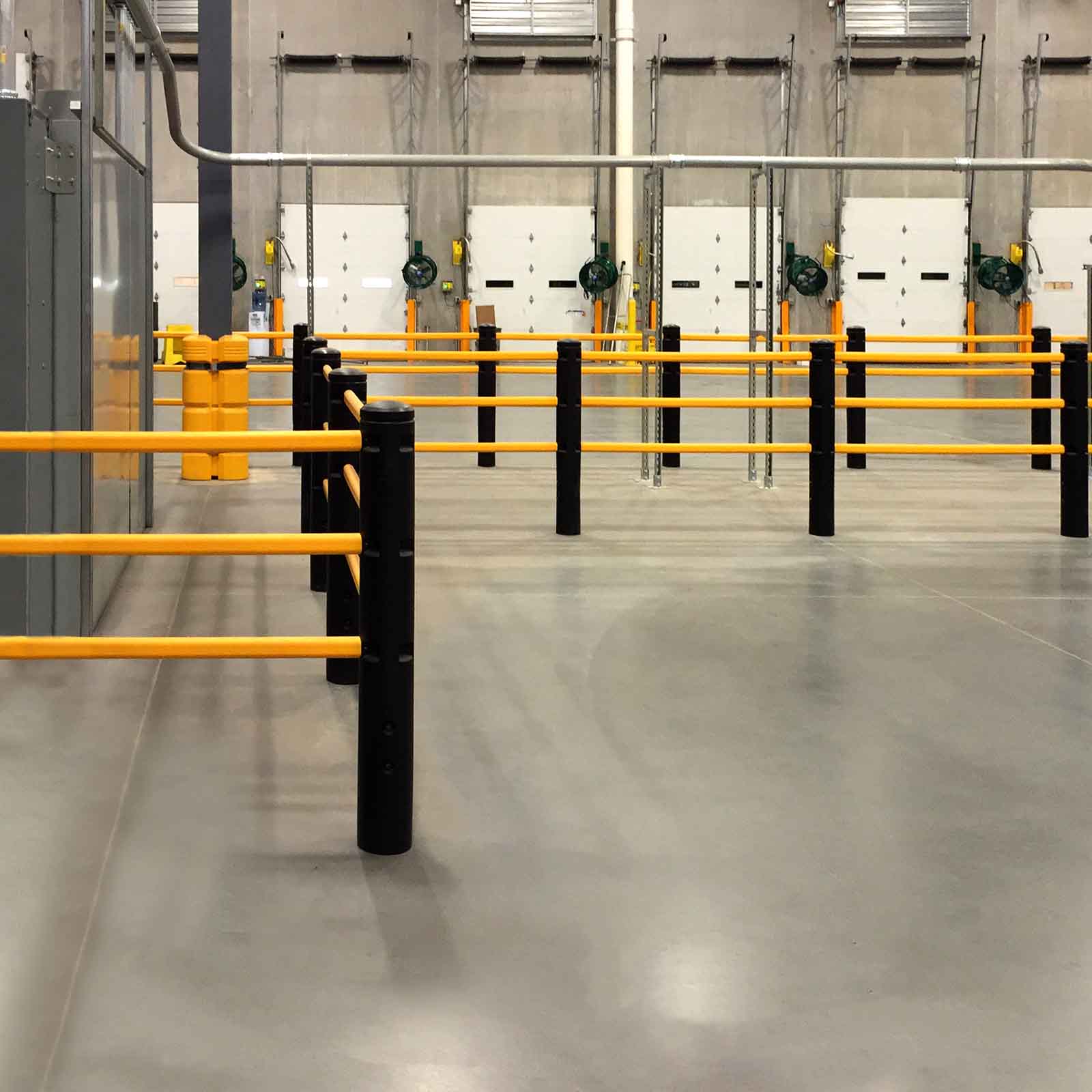 McCue Pedestrian Barrier Safety Protection in Warehouse