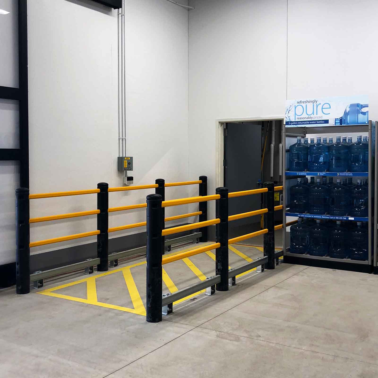 McCue Pedestrian Barrier Safety Protection in Warehouse