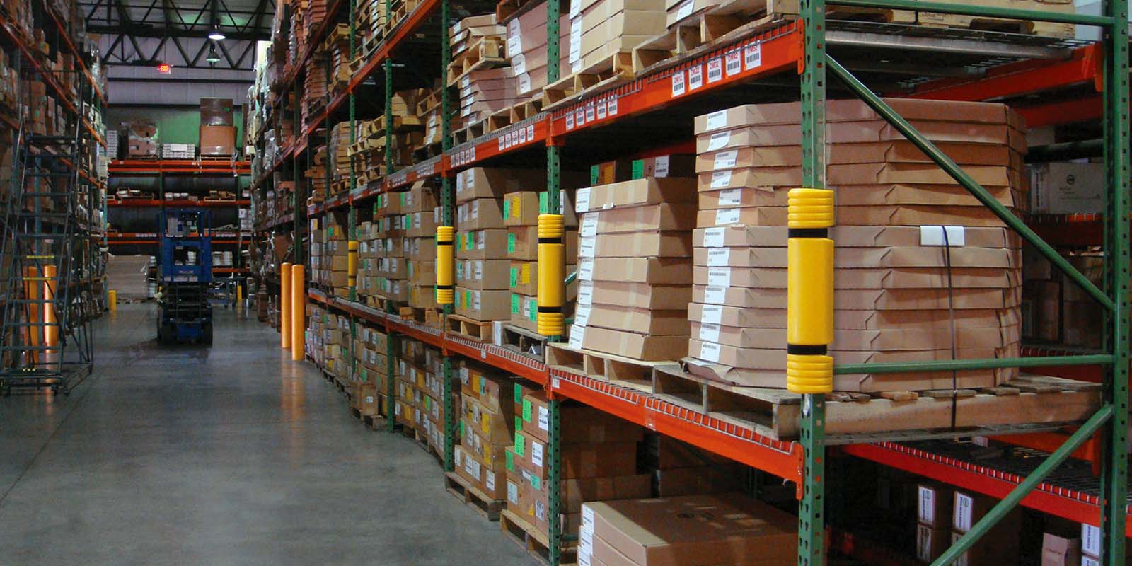 Rack Mounted Guard On Warehouse Racking