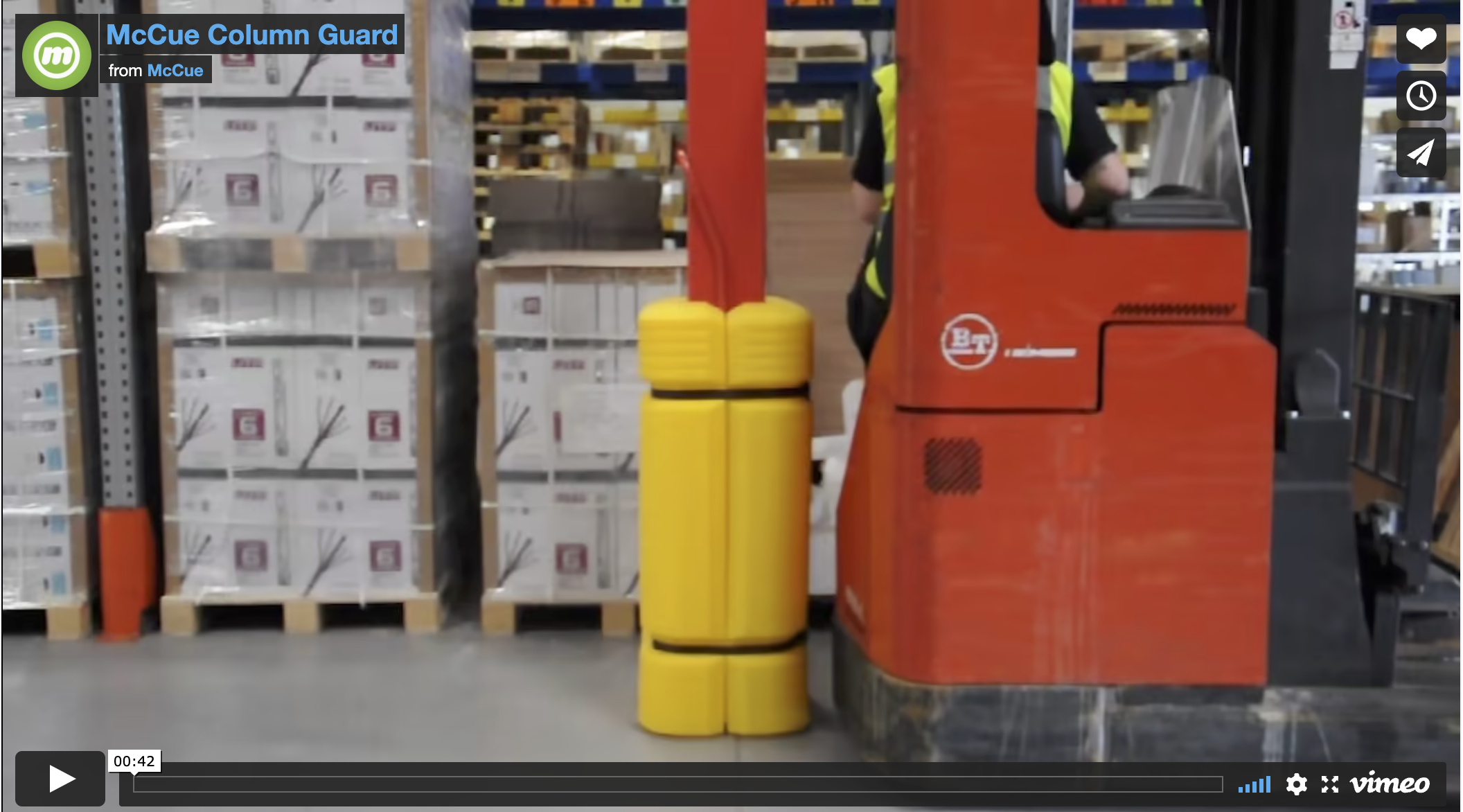 Shock-Absorbing Column Guards Impact Video