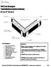 McCue Safety Fixture Bumper Product Information