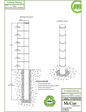 McCue Service Yard Bollards Customer Drawing