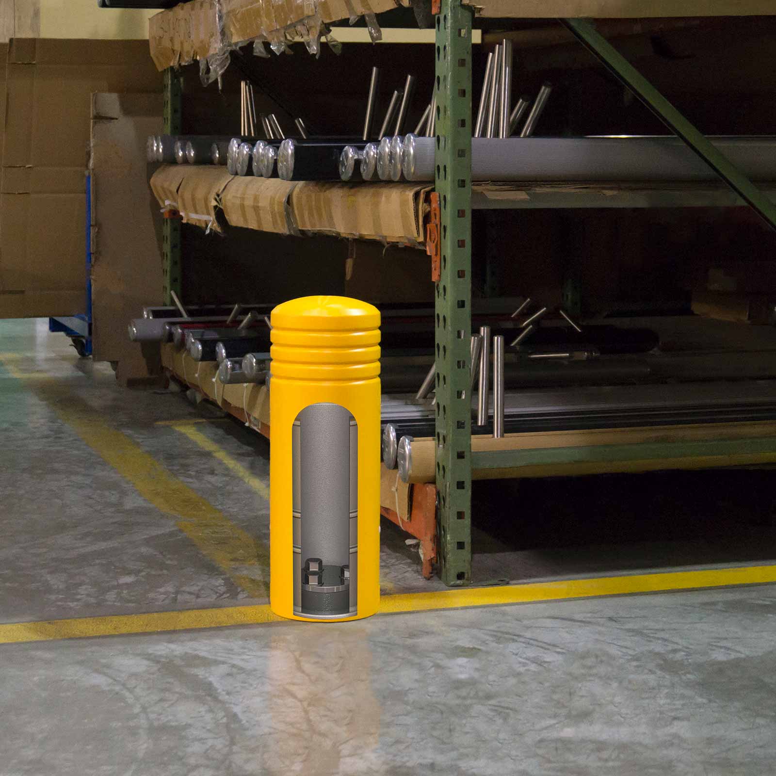 McCue Deflector Bollard Post Warehouse Protection