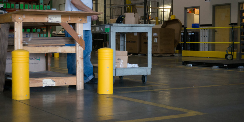 McCue Deflector Bollard Post Warehouse Protection