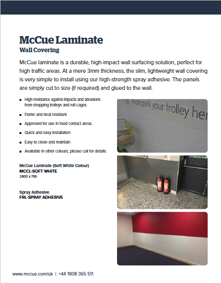 McCue Safety Product Sheet with product Information